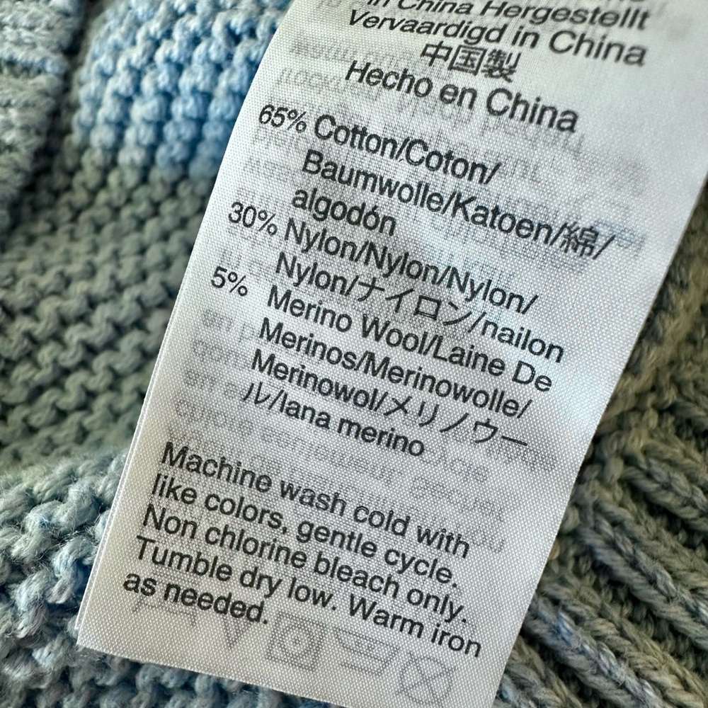J.Crew Mercantile Blue Knit Sweater XS Soft Cotton Merino Crewneck Minimalist - Picture 6 of 8